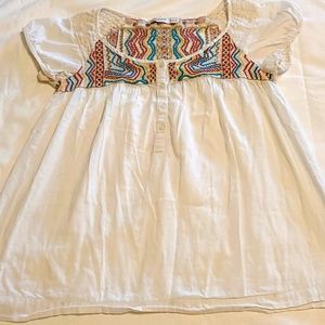 Peasant Blouse Santa Fe Colored Embroidery
